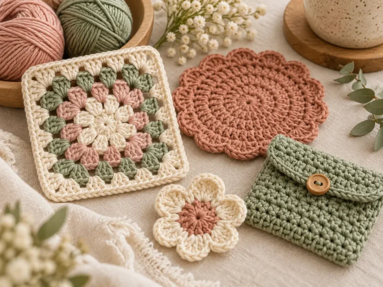 cosy crochet still life with tea